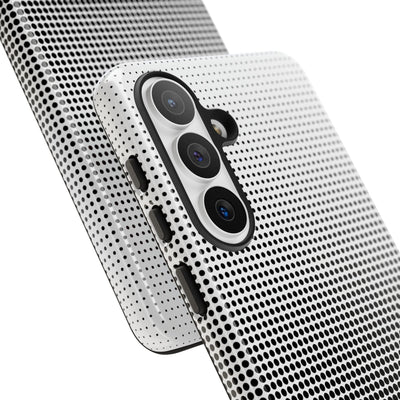 Black Tough Phone Case for Samsung - Obsidian Halftone Flux