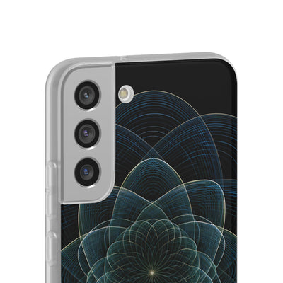 Blue Lite Phone Case for Samsung - Celestial Wireframe Bloom