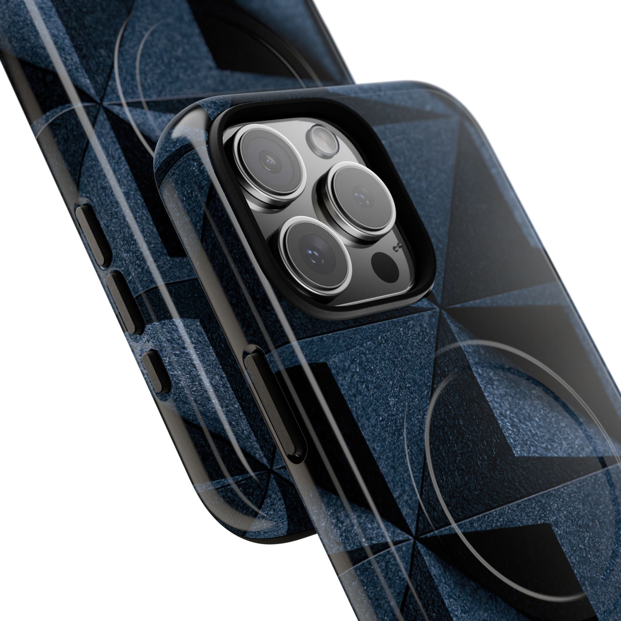Blue Tough 2.0 Magsafe Phone Case for iPhone - Indigo Basalt Facets