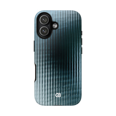 Blue Tough Phone Case for iPhone - Glacial Reeded Glass