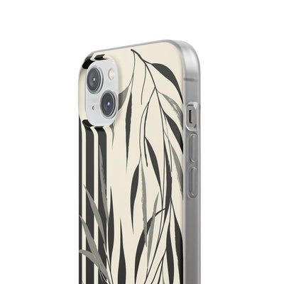 Beige Lite Phone Case for iPhone - Soot Leaf Sketch