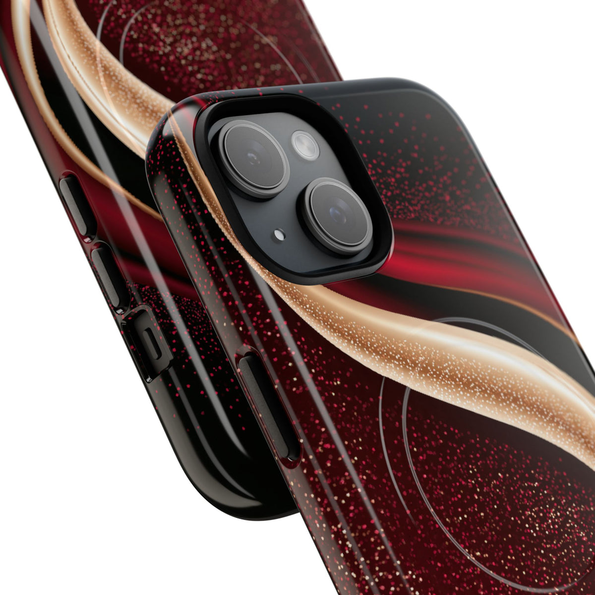 Gilded Crimson Flow · Tough 2.0 Magnetic Phone Case for iPhone · Red