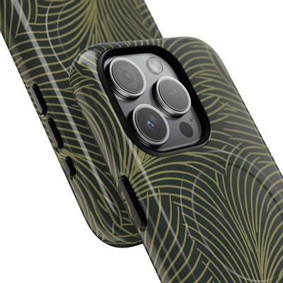 Green Tough 2.0 Magsafe Phone Case for iPhone - Dark Olive Plume