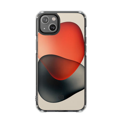 Translucent Crimson Form · Clear Impact Magnetic Phone Case for iPhone · Red