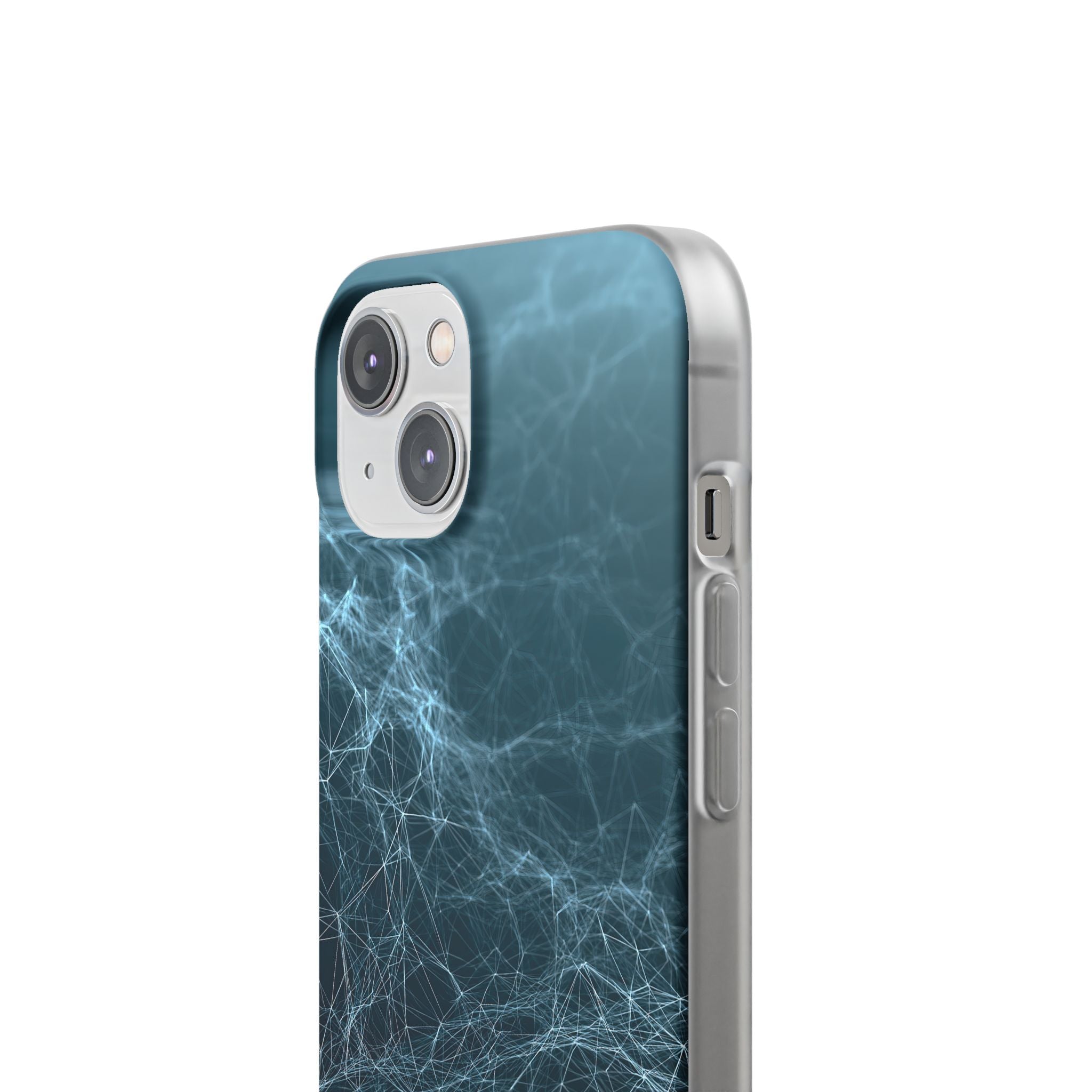 Teal Lite Phone Case for iPhone - Arctic Neural Mesh