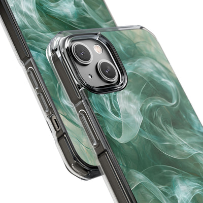 Translucent Aqua Flow · Clear Impact Magnetic Phone Case for iPhone · Teal