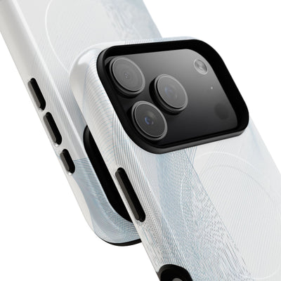 White Tough 2.0 Magsafe Phone Case for iPhone - Arctic Line Current