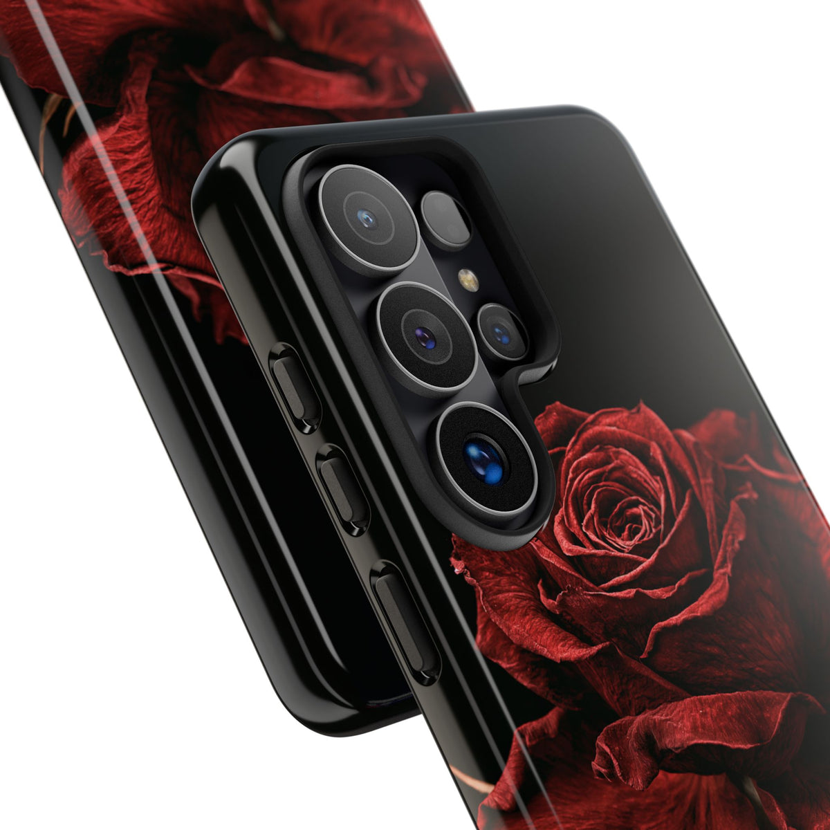 Crimson Noir Rose · Tough Phone Case for Samsung · Black
