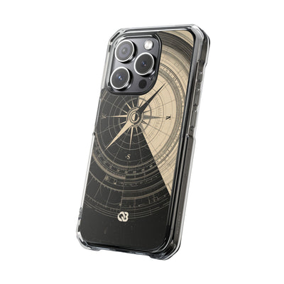Beige Impact MagSafe Phone Case for iPhone - Obsidian Nautical Blueprint