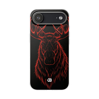 Crimson Horizon Moose · Lite Phone Case for iPhone ·  Black