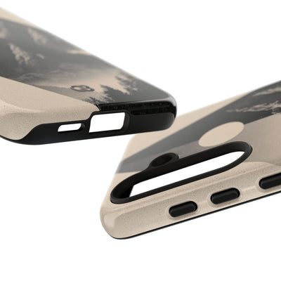 Beige Tough Phone Case for Samsung - Obsidian Summit Parchment