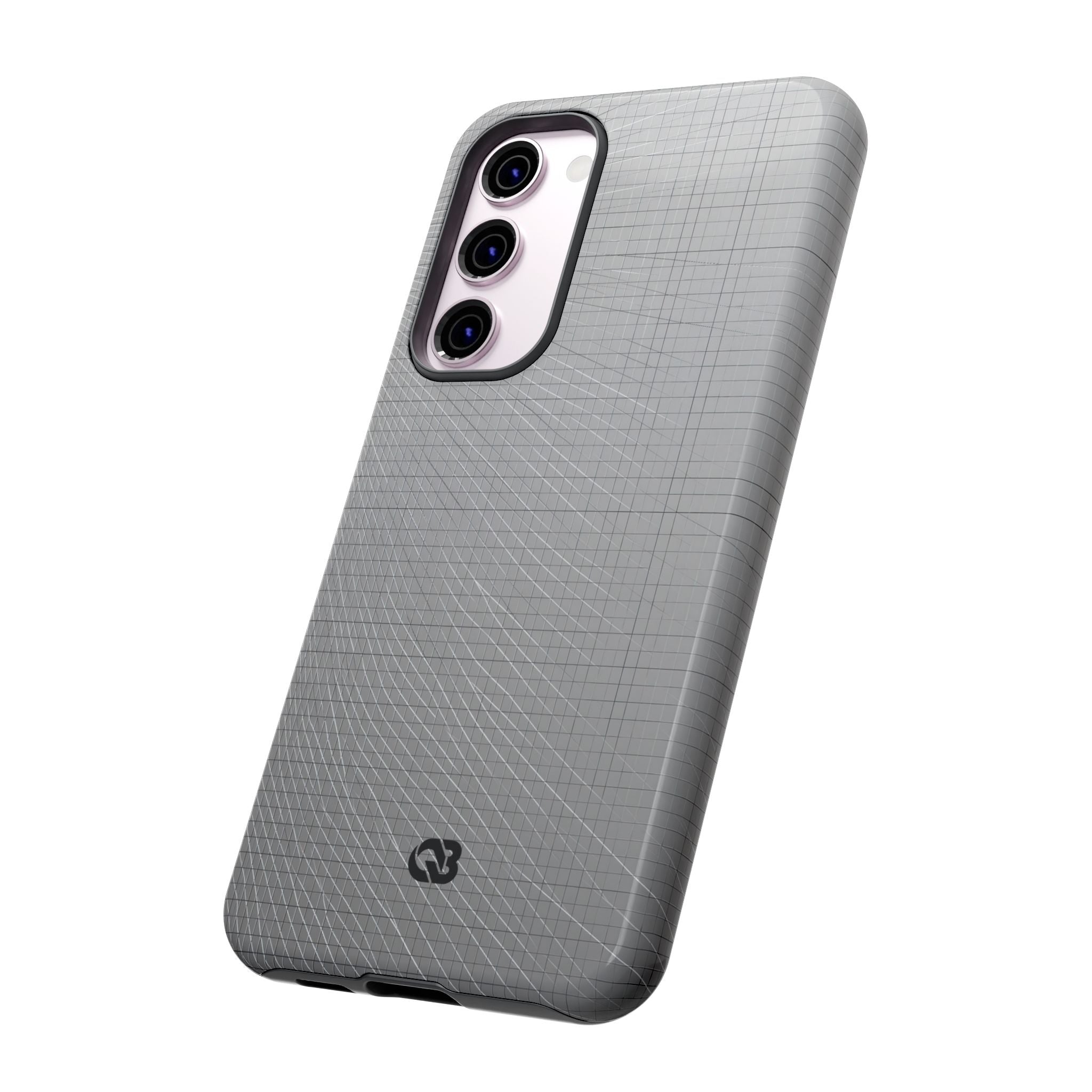 Grey Tough Phone Case for Samsung - Chrome Mesh Warp