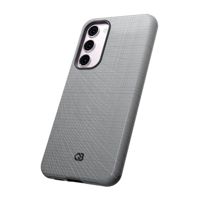 Grey Tough Phone Case for Samsung - Chrome Mesh Warp