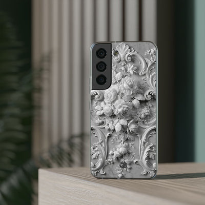 Rococo Marble Rose · Lite Phone Case for Samsung · White