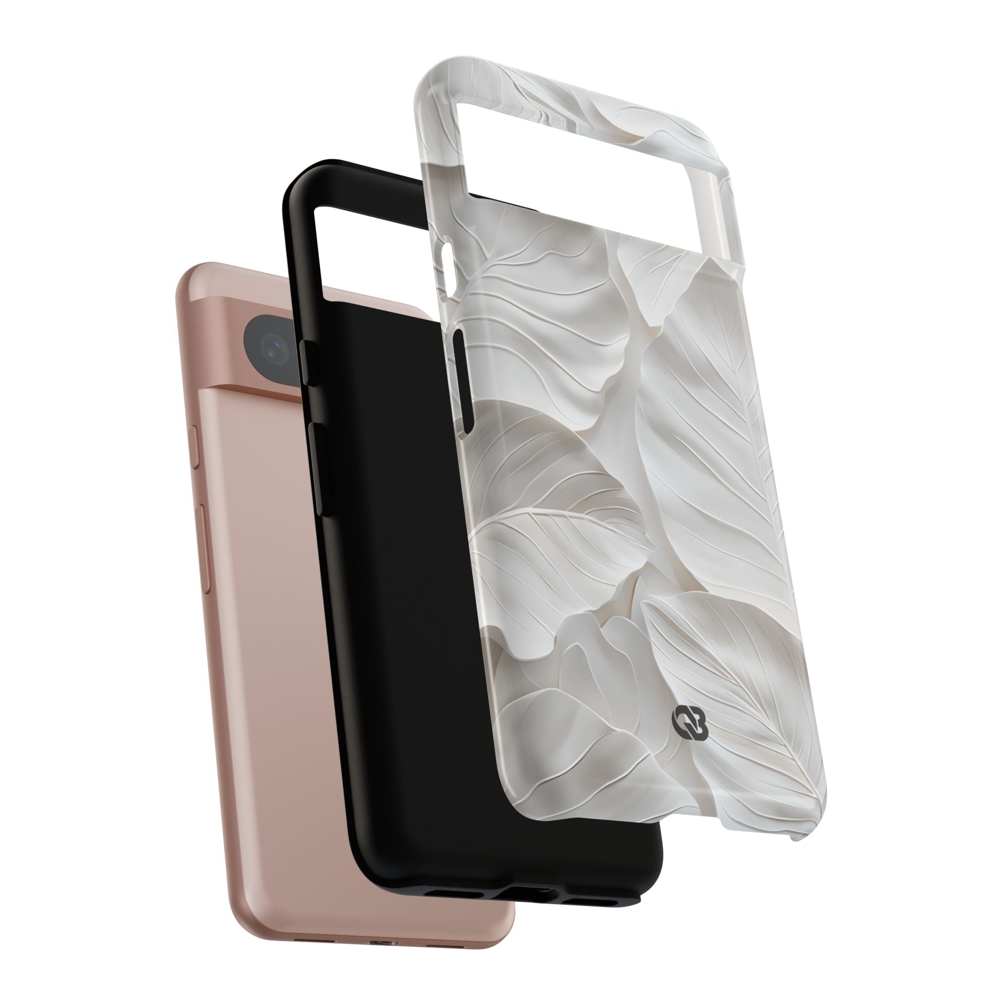 Sculpted Ivory Leaves · Tough Phone Case for Google Pixel