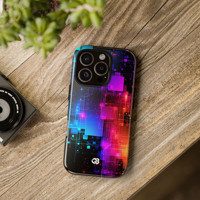 Spectral Circuit Grid · Tough Phone Case for iPhone · Black
