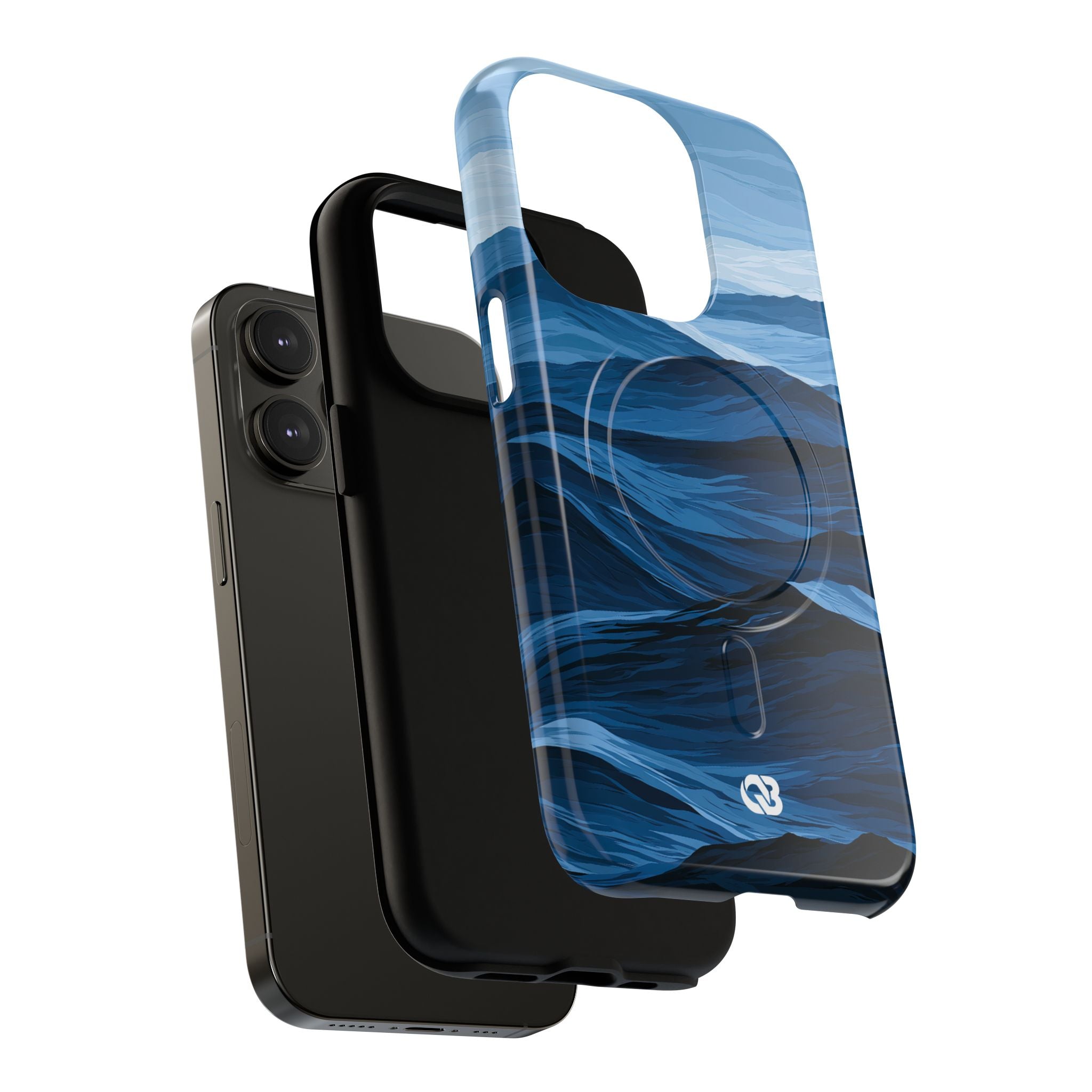 Blue Tough 2.0 Magsafe Phone Case for iPhone - Cobalt Ridge Tides