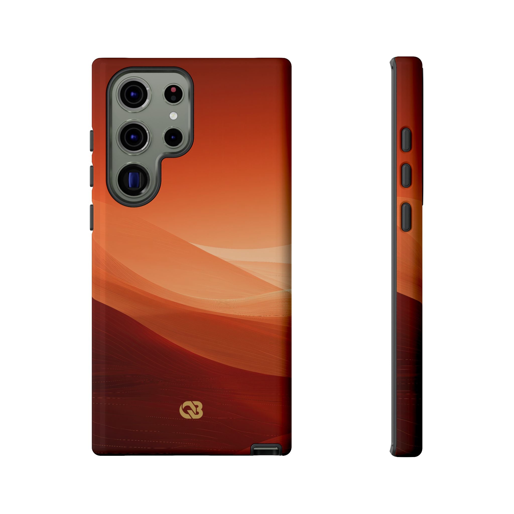 Orange Tough Phone Case for Samsung - Crimson Dune Gradient