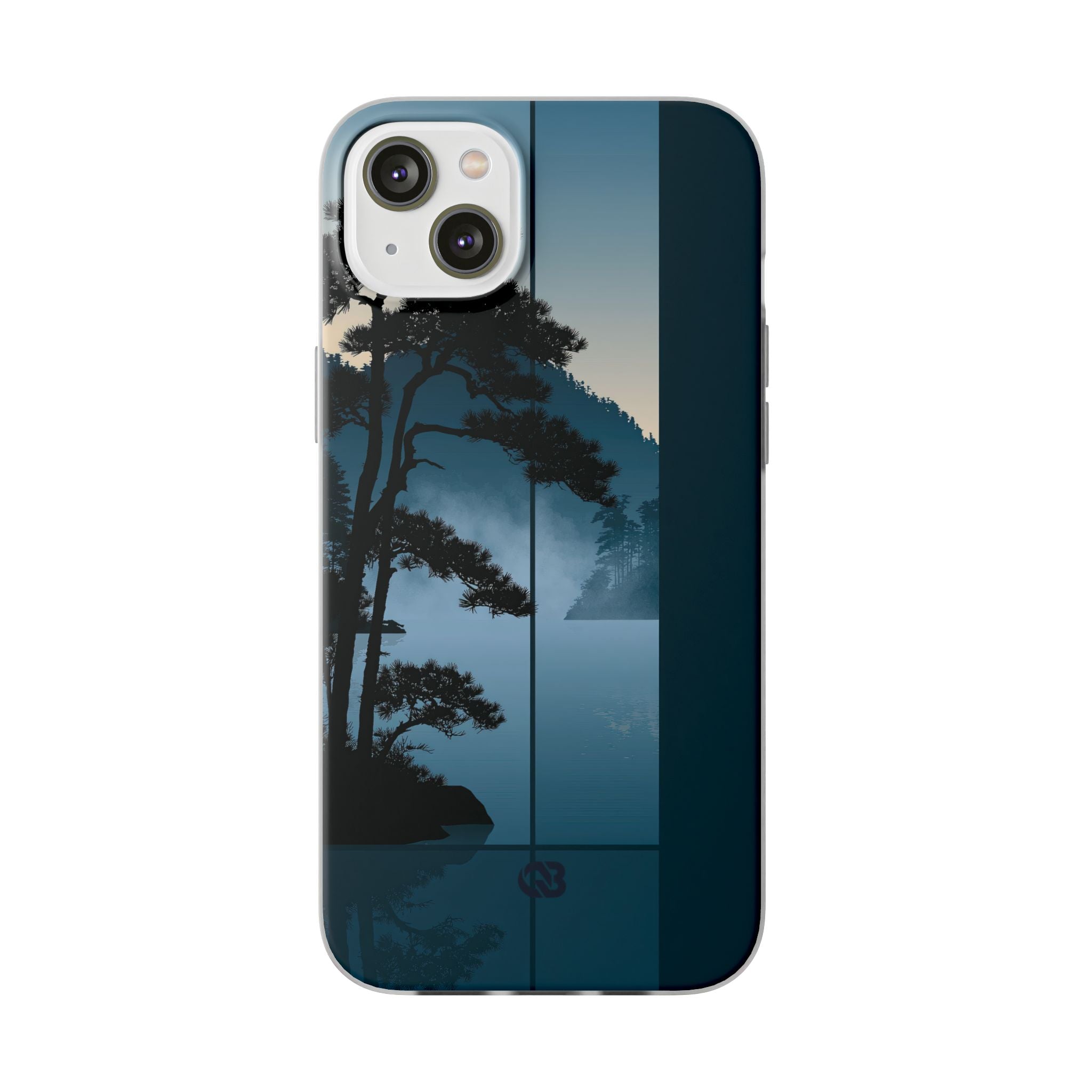 Blue Lite Phone Case for iPhone - Kyoto Mist Pine