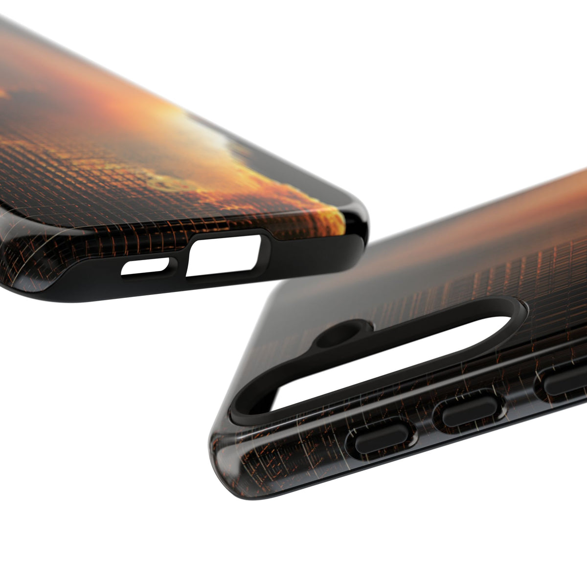 Luminous Grid · Tough Phone Case for Samsung · Black