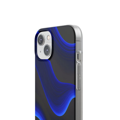 Blue Lite Phone Case for iPhone - Electric Cobalt Flow
