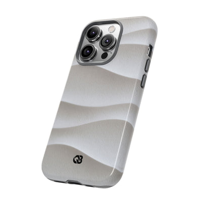 White Tough Phone Case for iPhone - Arctic Flow Ridges