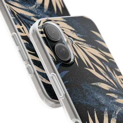 Blue Lite Phone Case for iPhone - Midnight Indigo Palm