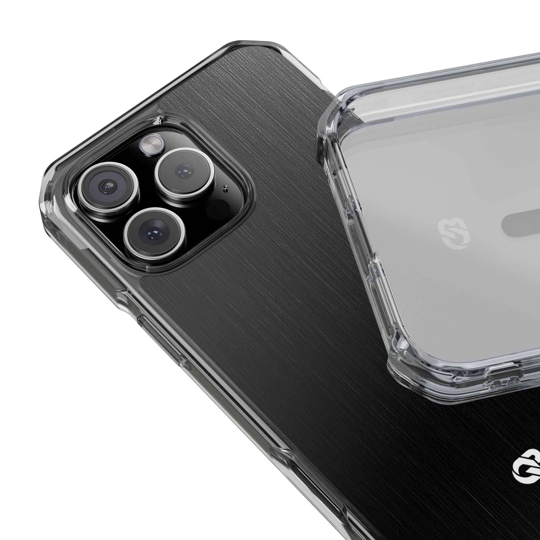 Black Impact MagSafe Phone Case for iPhone - Brushed Obsidian Slate