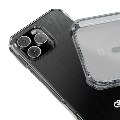 Black Impact MagSafe Phone Case for iPhone - Brushed Obsidian Slate