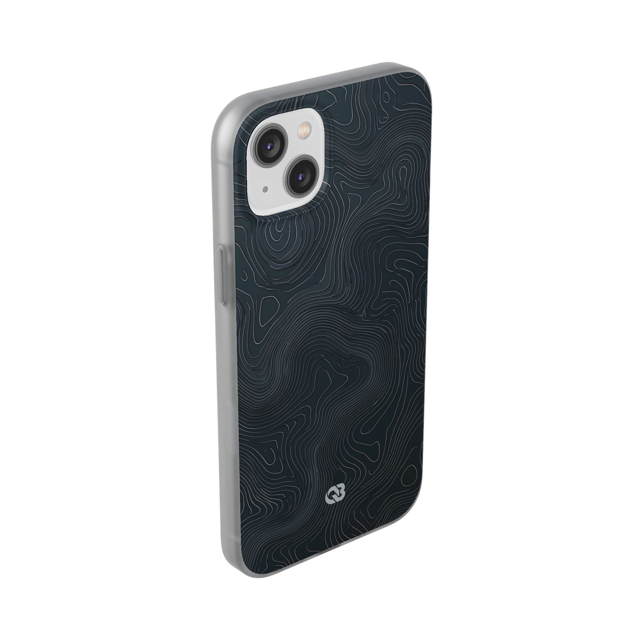 Black Lite Phone Case for iPhone - Obsidian Ridge Topo