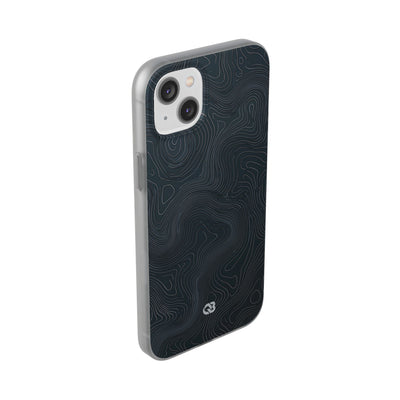 Black Lite Phone Case for iPhone - Obsidian Ridge Topo