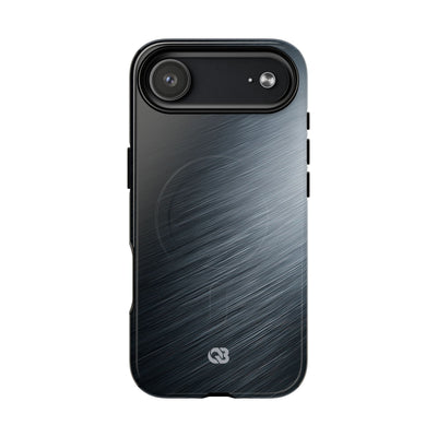 Grey Tough 2.0 Magsafe Phone Case for iPhone - Charcoal Brushed Steel