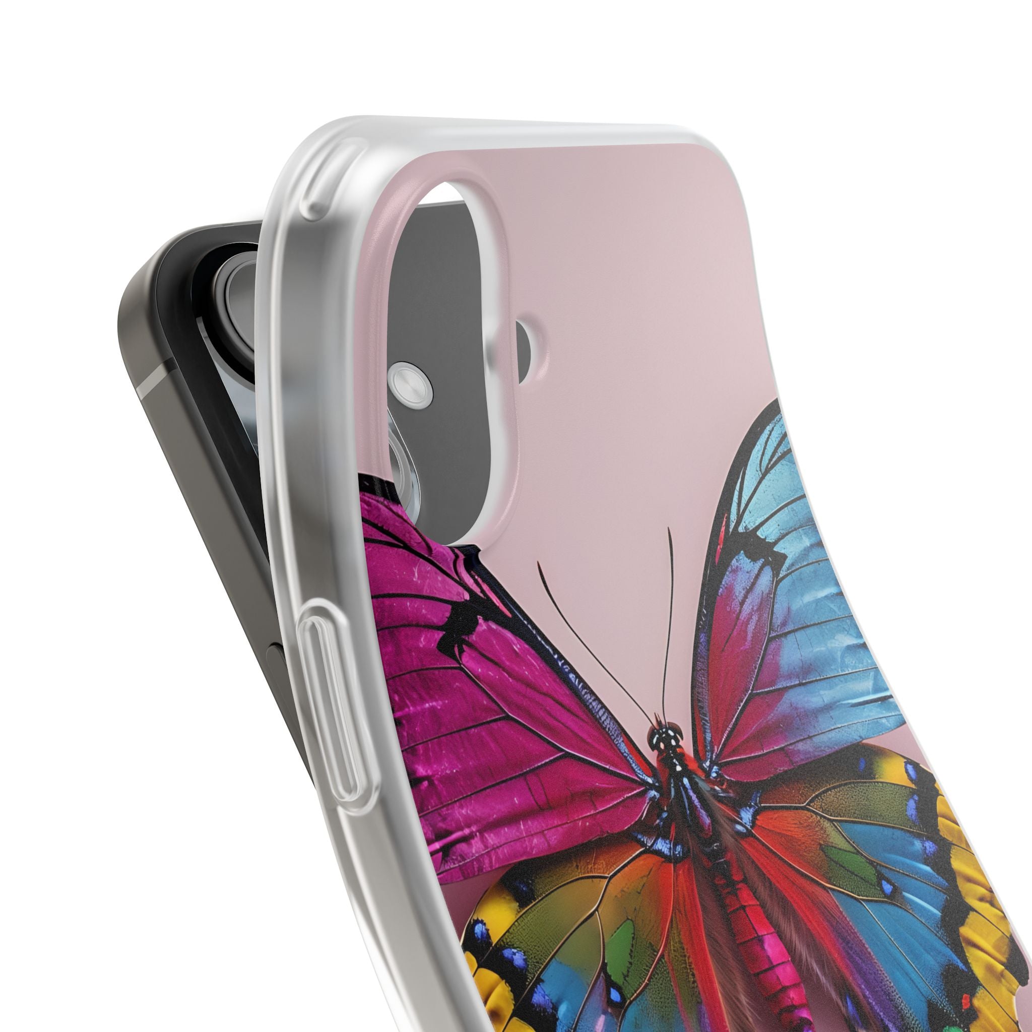 Vivid Butterfly iPhone 16 Plus Case - Soft