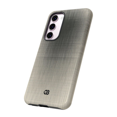 Beige Tough Phone Case for Samsung - Carbon Screen Grid