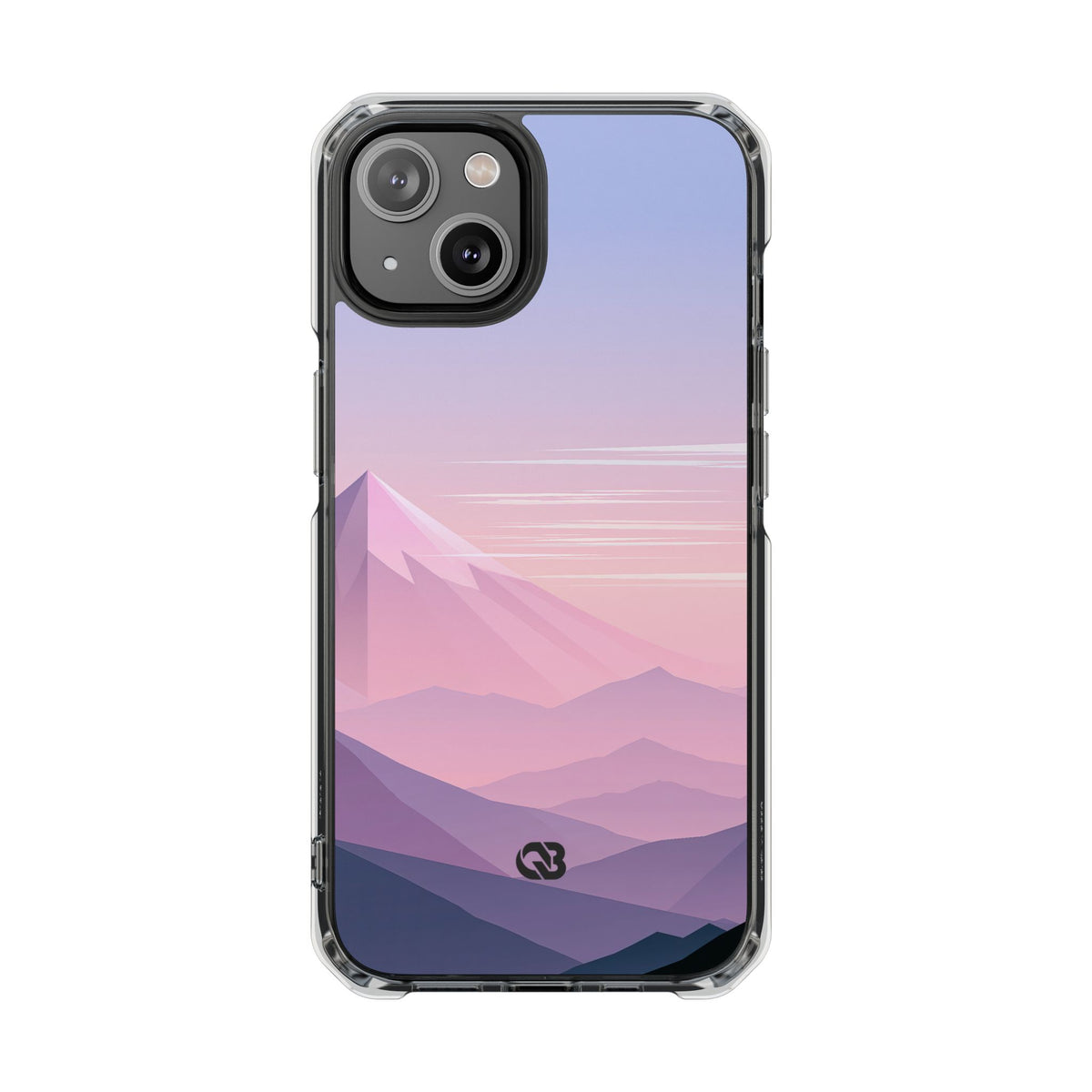 Alpine Twilight · Clear Impact Magnetic Phone Case for iPhone ·  Pink