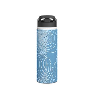 Glacial Basin Topo · Insulated Water Bottle · Blue