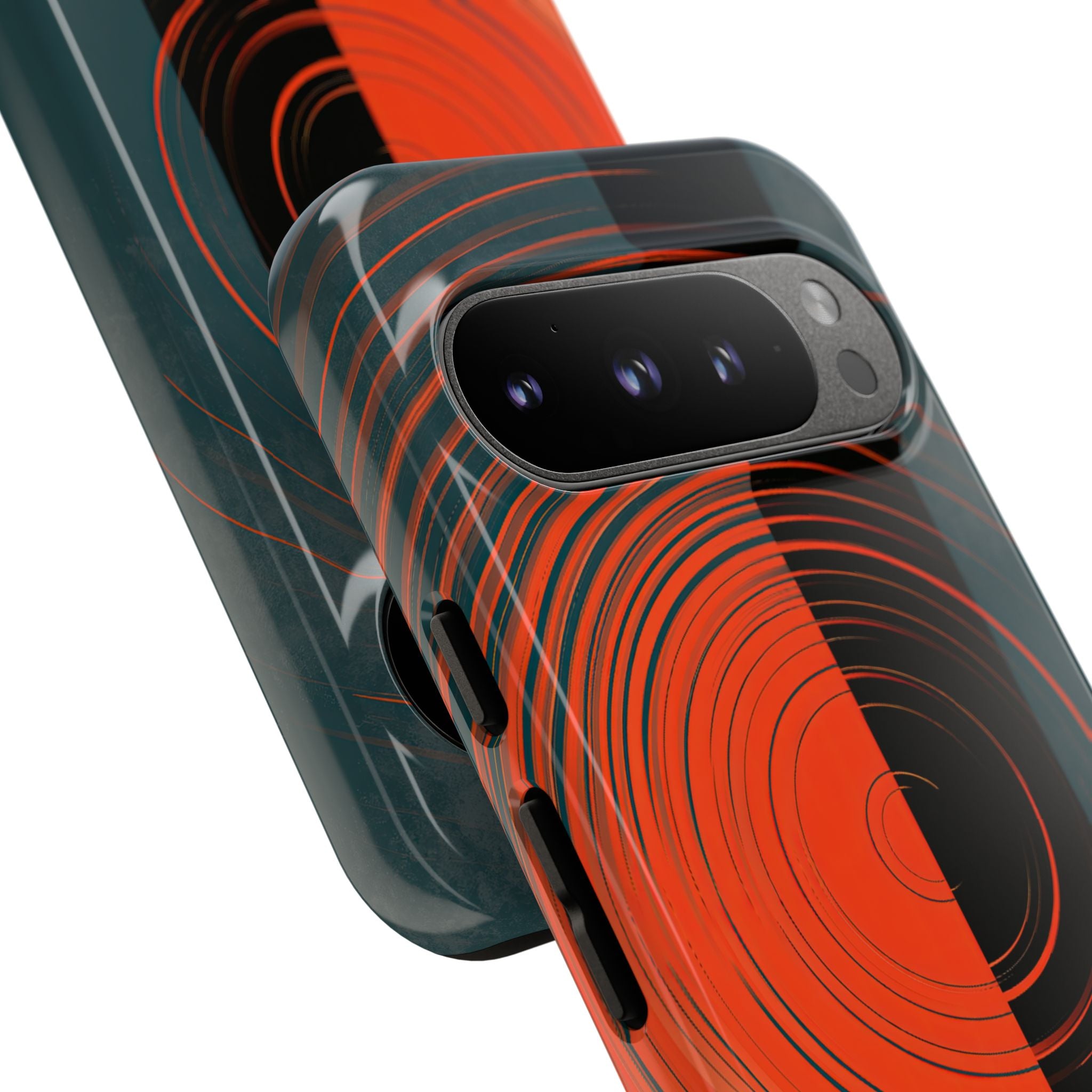 Teal Tough Phone Case for Google Pixel - Burnt Slate Radial