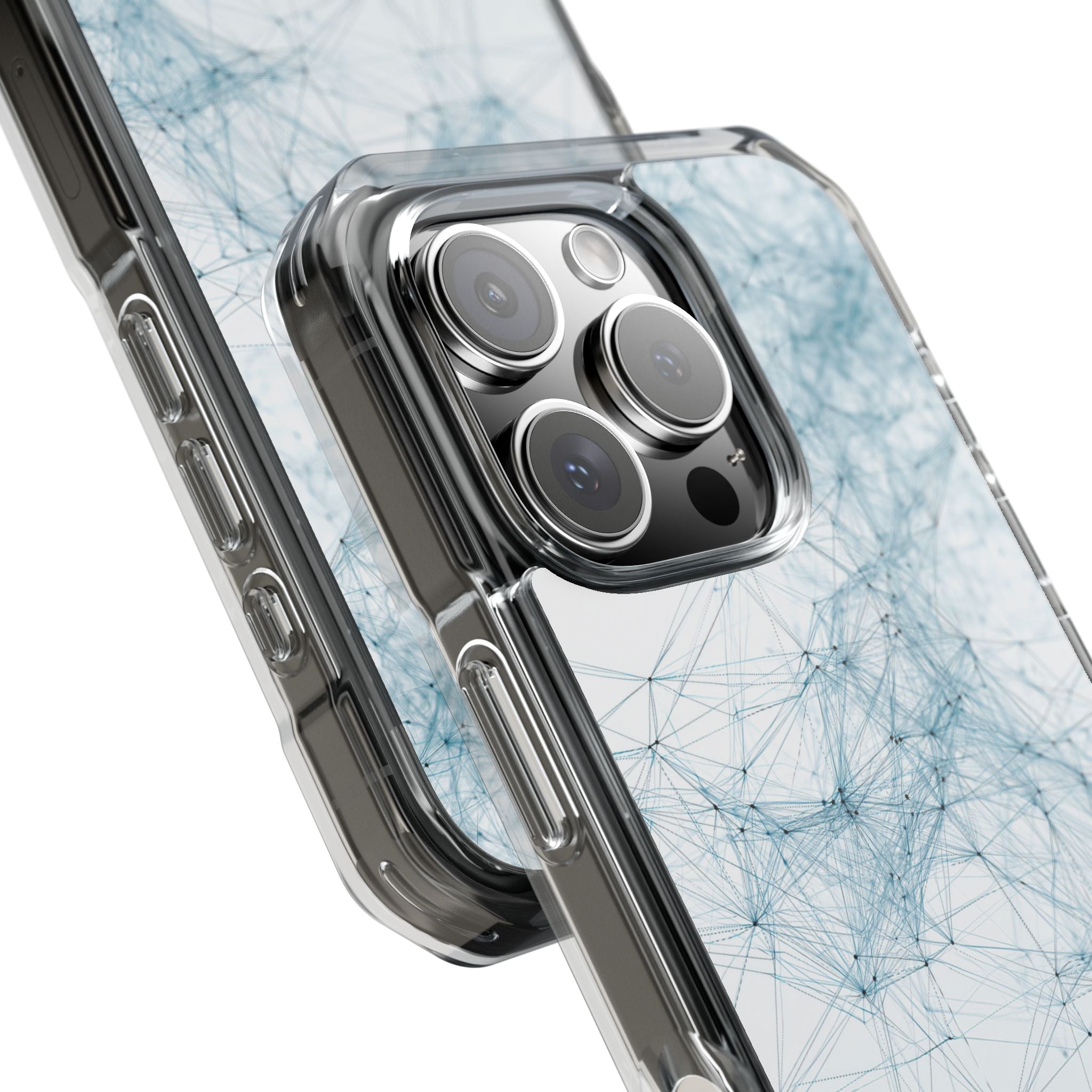 Blue Impact MagSafe Phone Case for iPhone - Glacial Neural Web