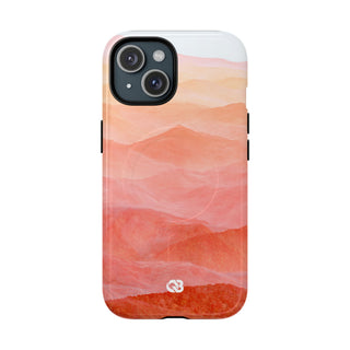 Alpenglow Ridge Vista · Tough 2.0 Magnetic Phone Case for iPhone · Orange
