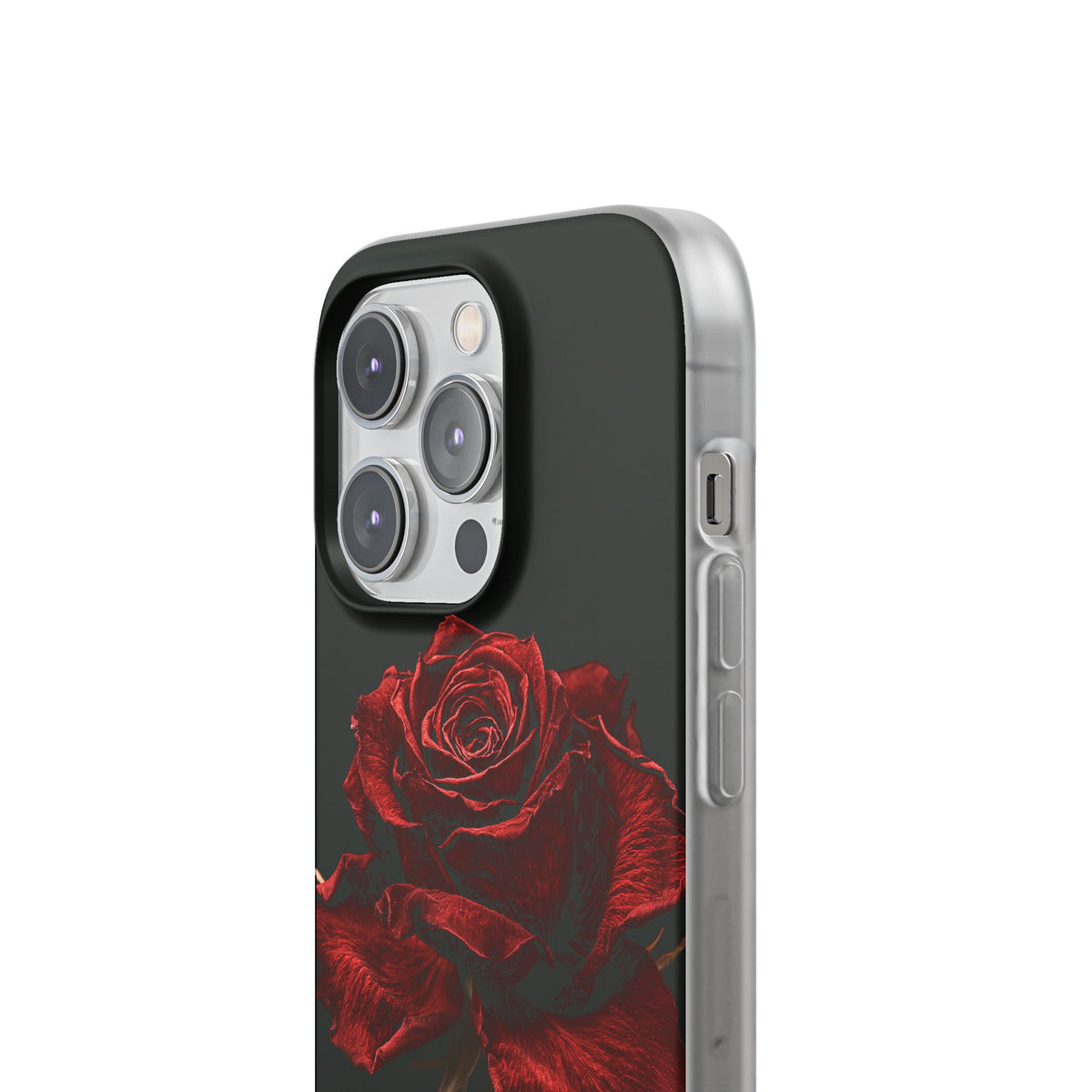 Crimson Noir Rose · Lite Phone Case for iPhone ·  Black