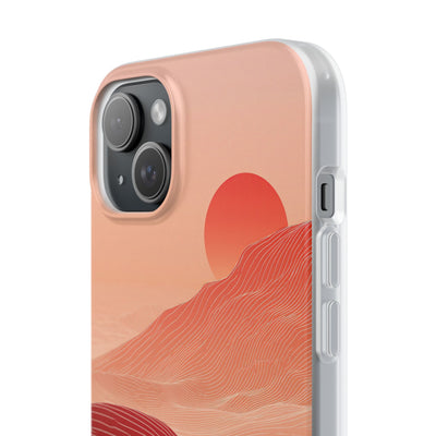 Red Lite Phone Case for iPhone - Crimson Ridge Lines