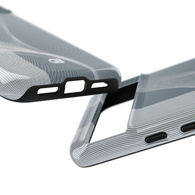 Grey Tough Phone Case for Google Pixel - Slate Mesh Horizon