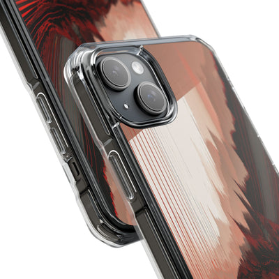 Red Impact MagSafe Phone Case for iPhone - Crimson Pulse Horizon
