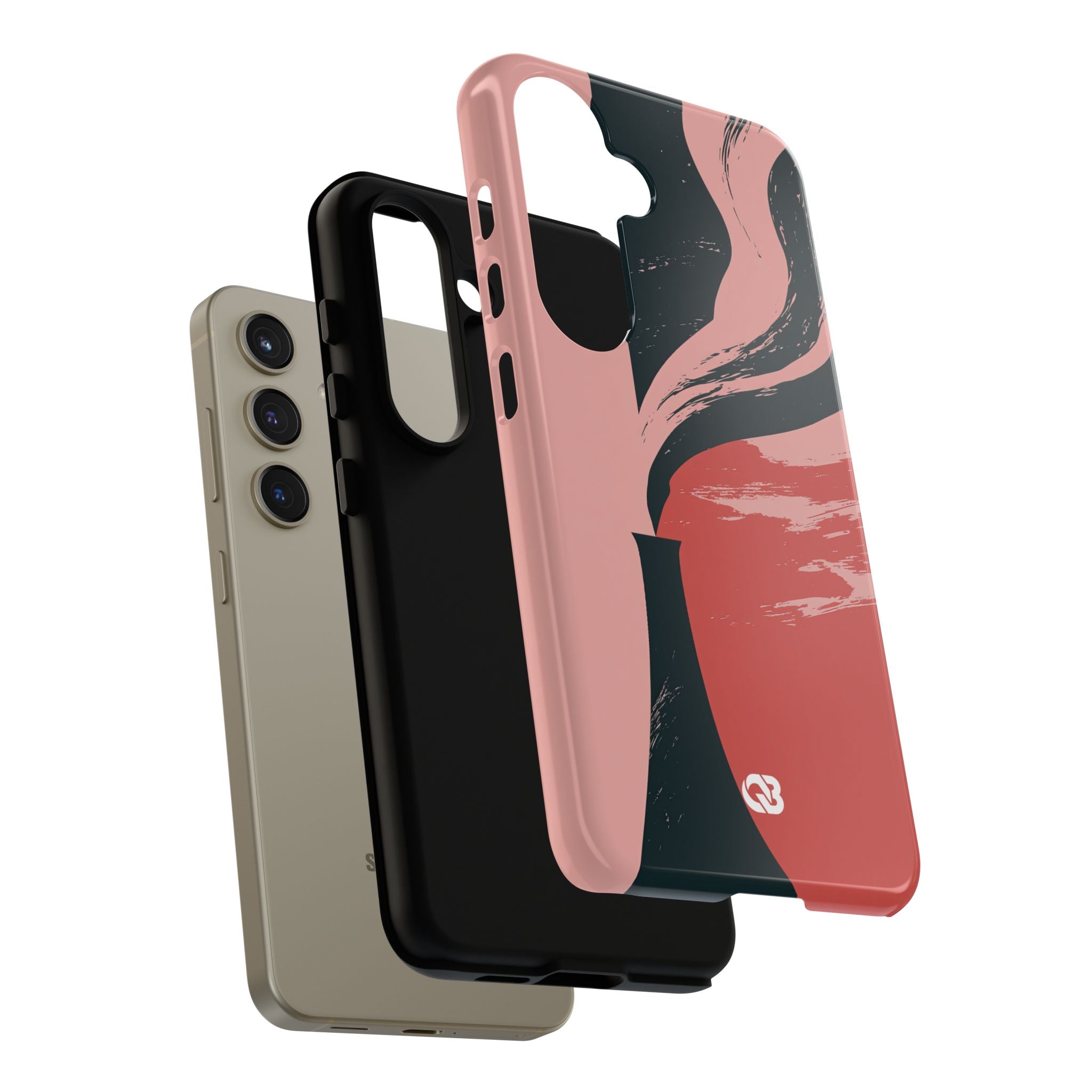 Pink Tough Phone Case for Samsung - Cinder Rose Plume
