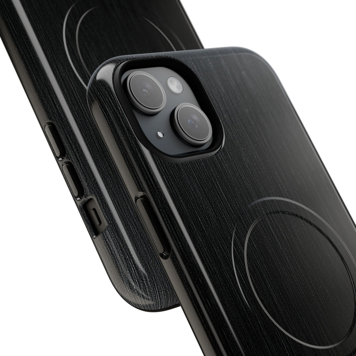 Obsidian Brushed Steel · Tough 2.0 Magnetic Phone Case for iPhone · Black