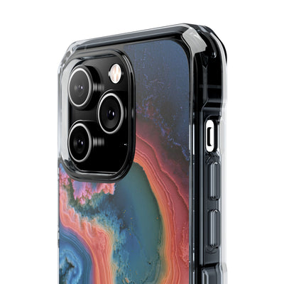 Luminous Resonance · Clear Impact Magnetic Phone Case for iPhone · Blue