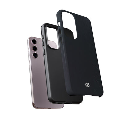 Black Tough Phone Case for Samsung - Midnight Brushed Grain
