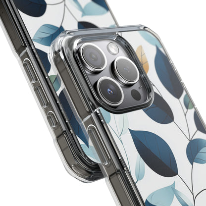 Navy Leaf Veins iPhone 15 Pro Case - Impact