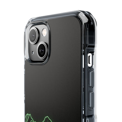 Nordic Mountain Contour · Clear Impact Magnetic Phone Case for iPhone · Black