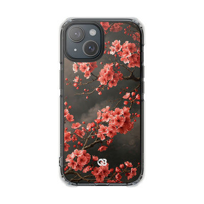 Dark Sakura Nocturne · Clear Impact Magnetic Phone Case for iPhone ·  Black